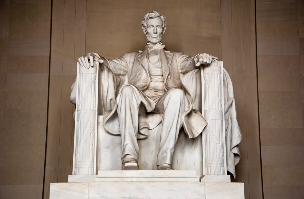 Lincoln Monument— historical U.S. president, 19th century context.